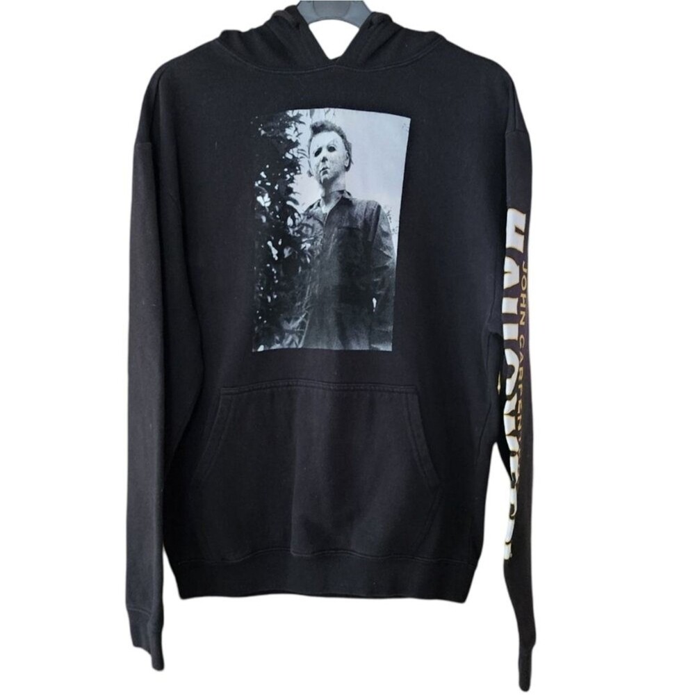 John Carpenter's Halloween Hoodie Michael Myers Graphic‎ Black Sweatshirt Size S
